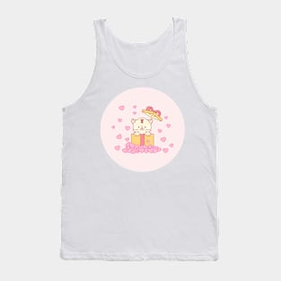 A gift box with a cute cat. Tank Top